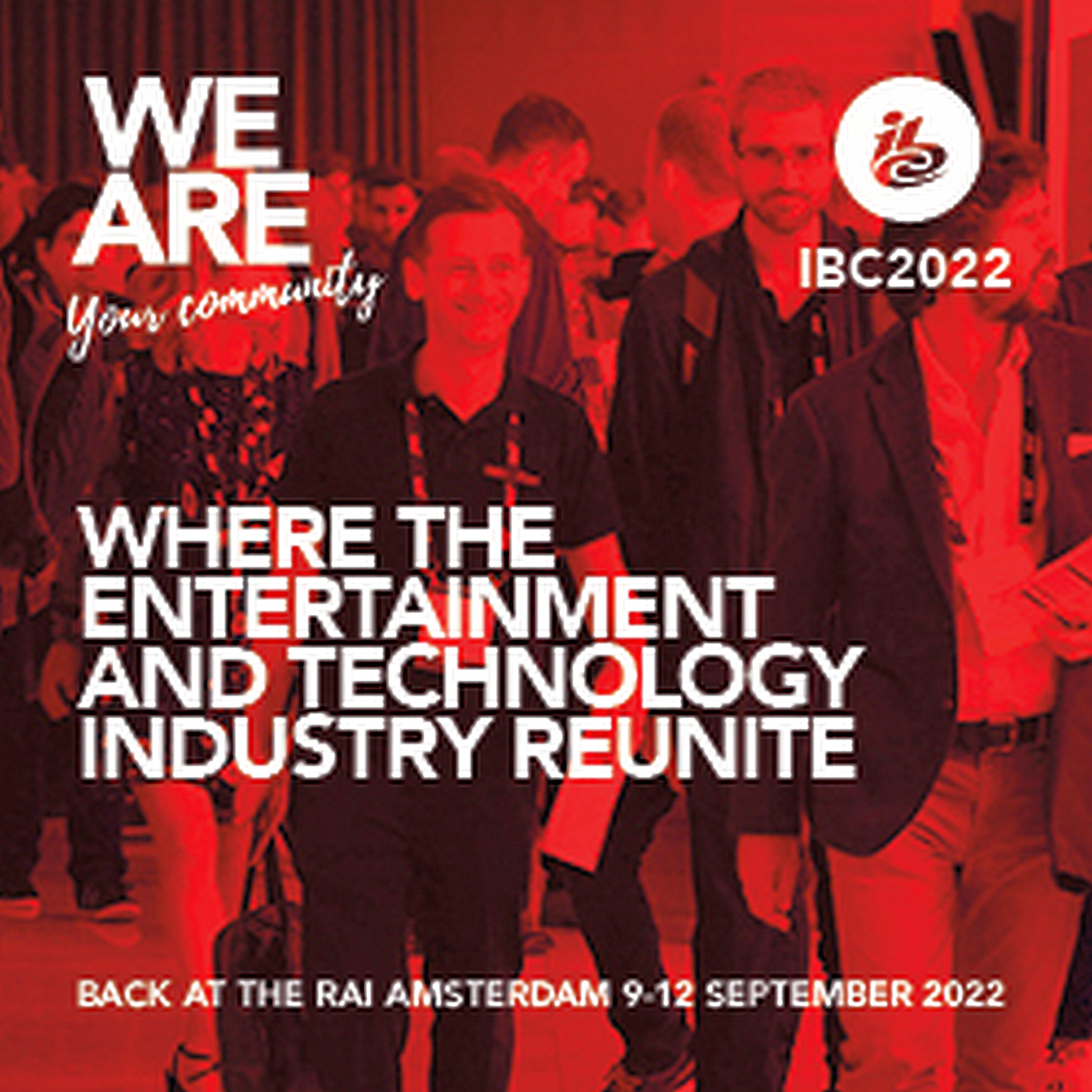 IBC2022 advertising for the live event in Amsterdam